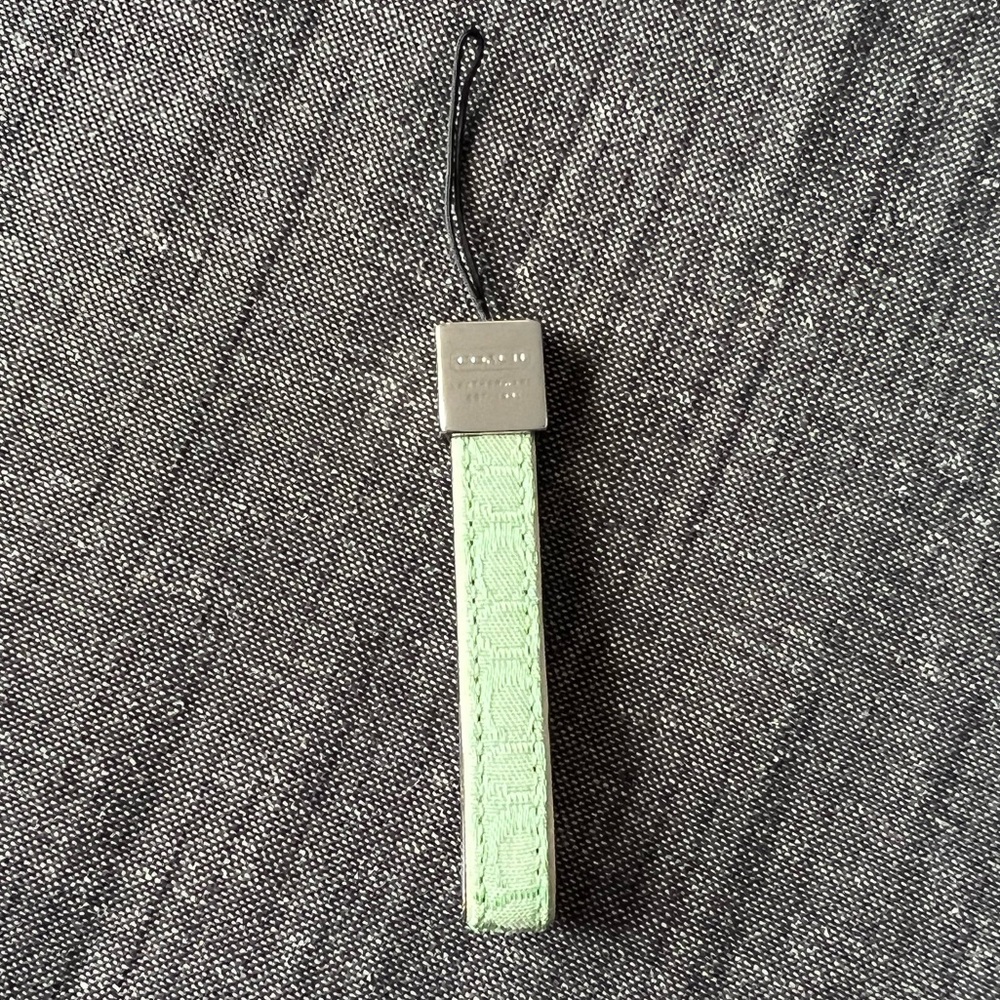 Coach Phone Loop in Pastel Green Monogram